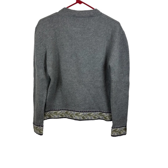 Woolrich Women's Wool Pewter Gray Sweater
with Hem and Cuff Accents Size M - Picture 4 of 16